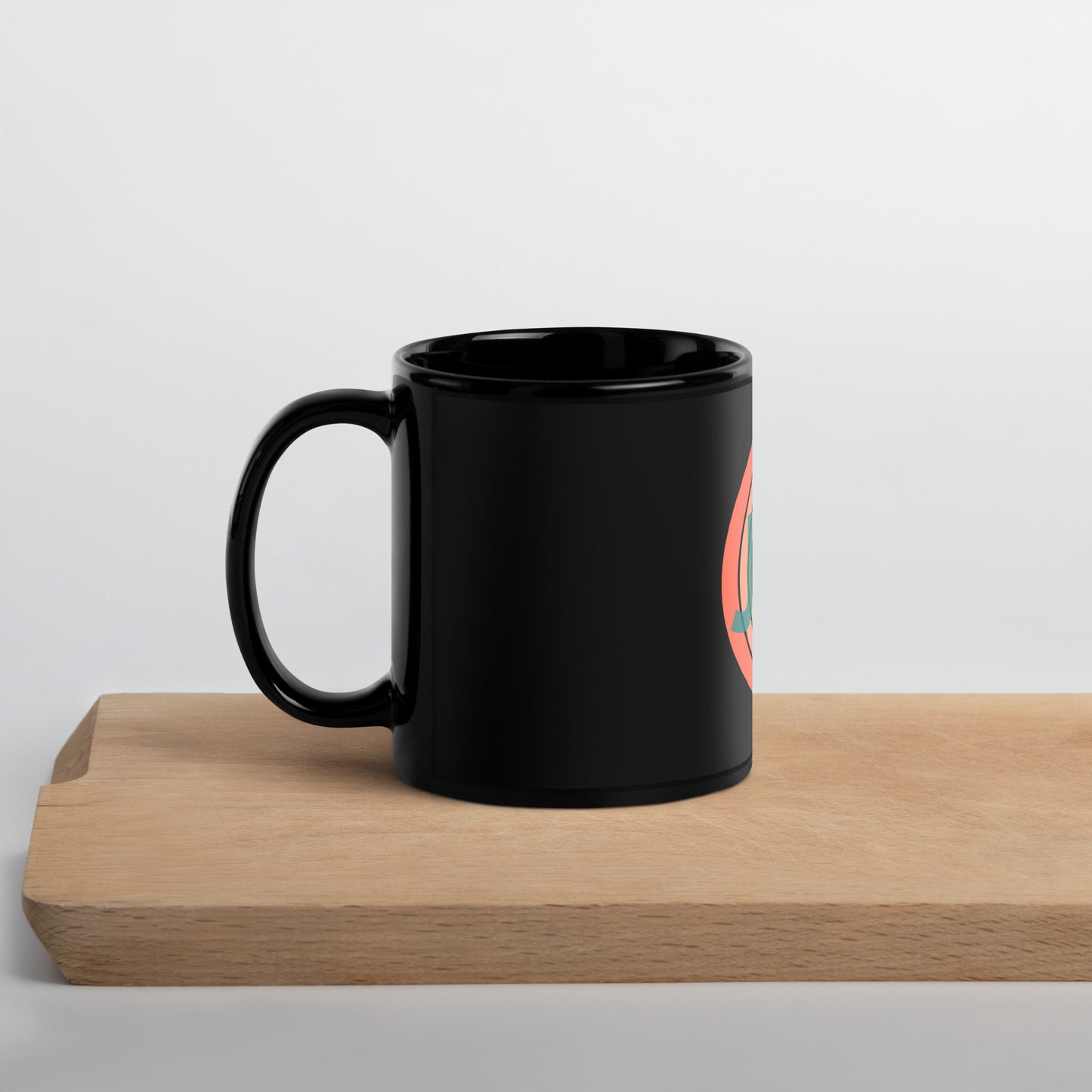 JOY Black Glossy Mug