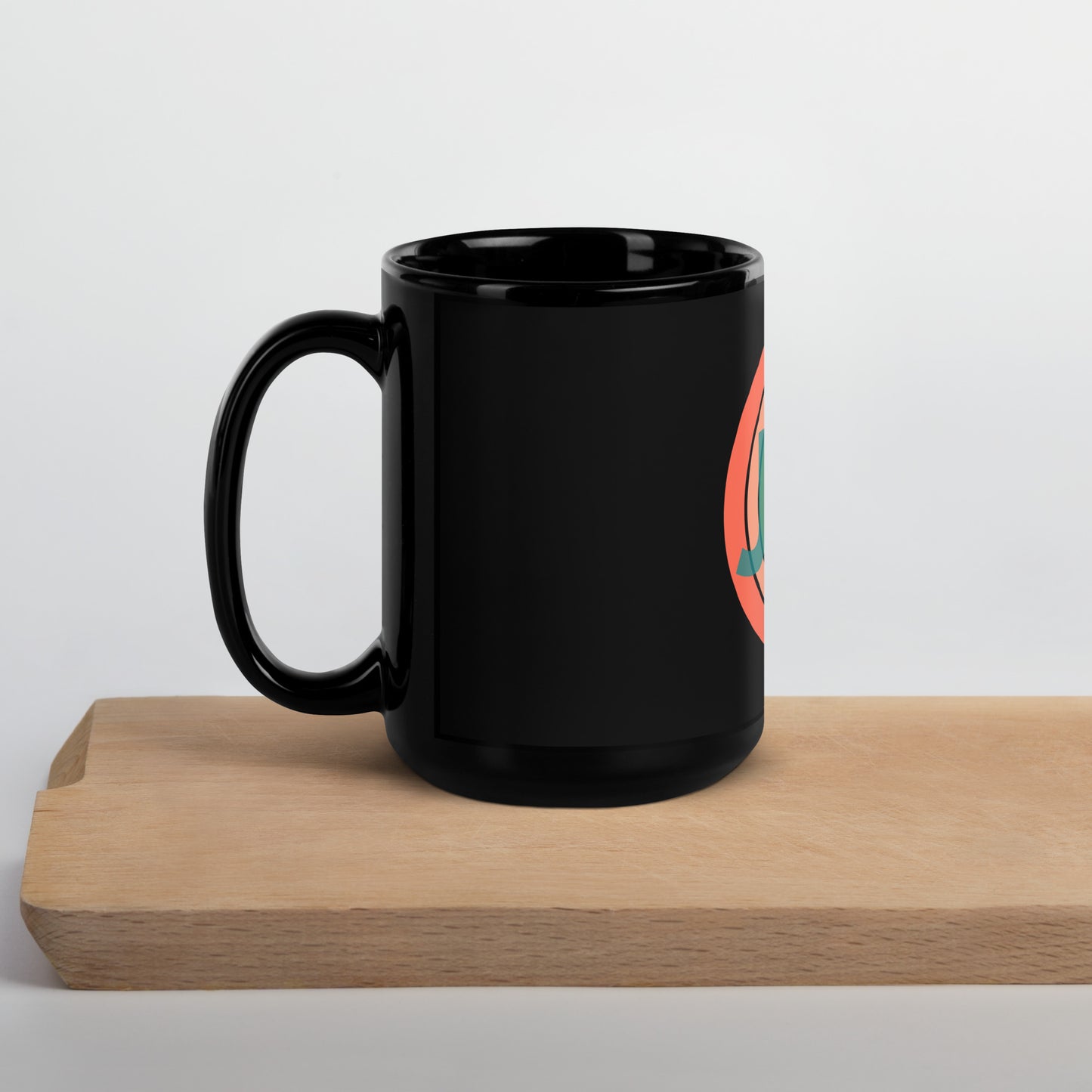 JOY Black Glossy Mug