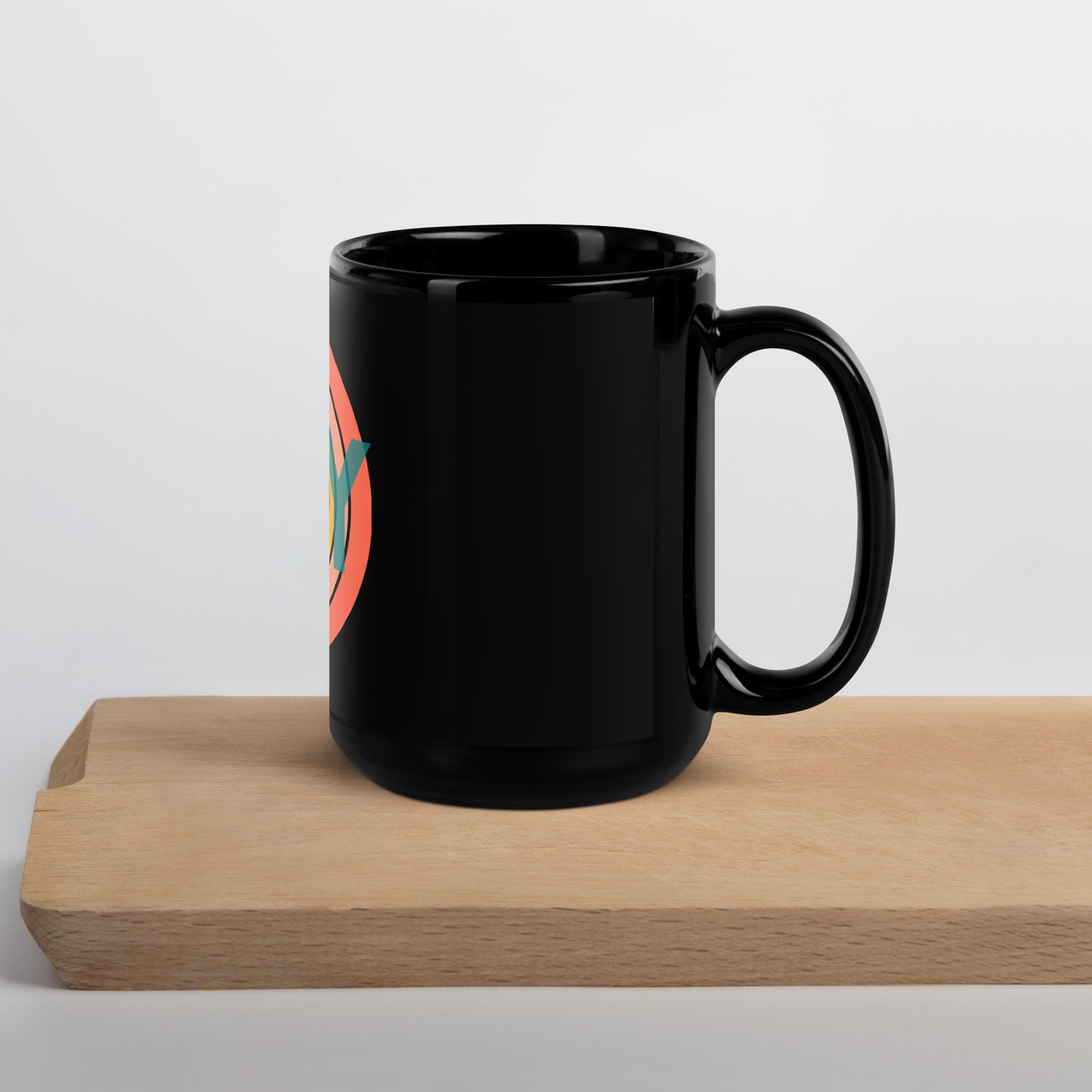 JOY Black Glossy Mug