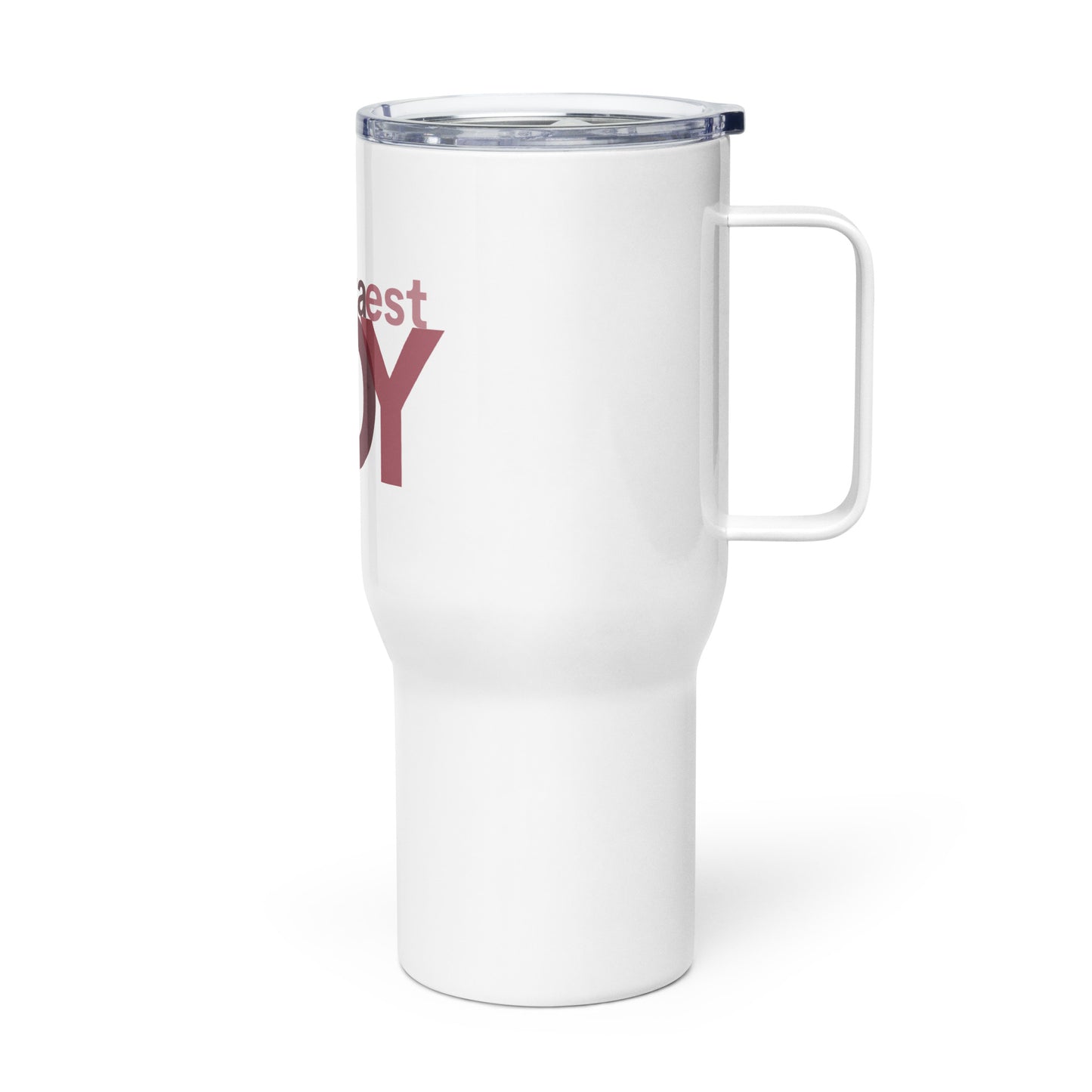 et facta est JOY travel mug with a handle