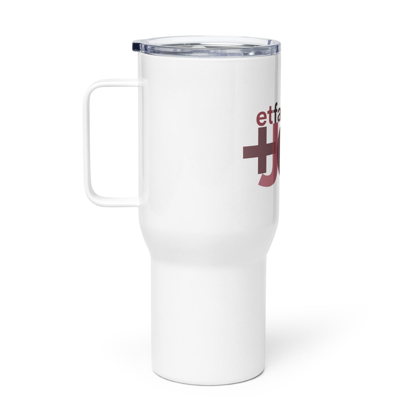 et facta est JOY travel mug with a handle