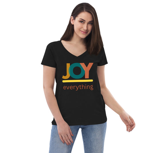 JOY over Everything Women’s recycled v-neck t-shirt