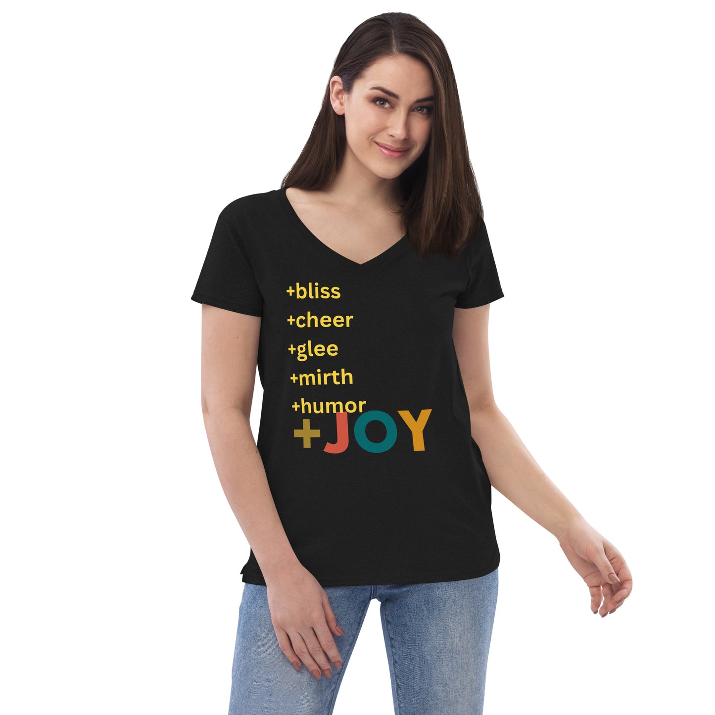 addJOY Women’s recycled v-neck t-shirt