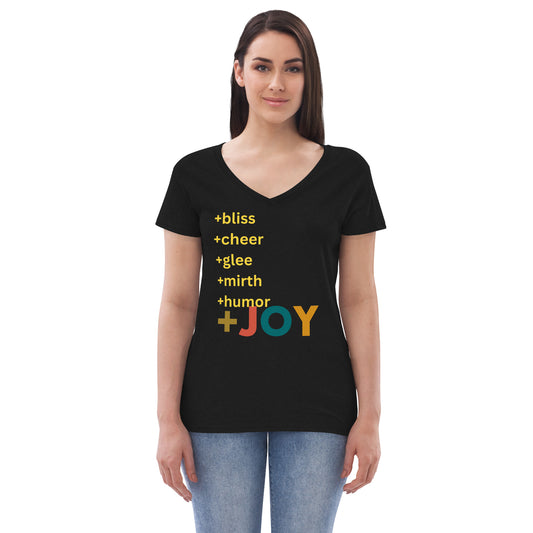 addJOY Women’s recycled v-neck t-shirt