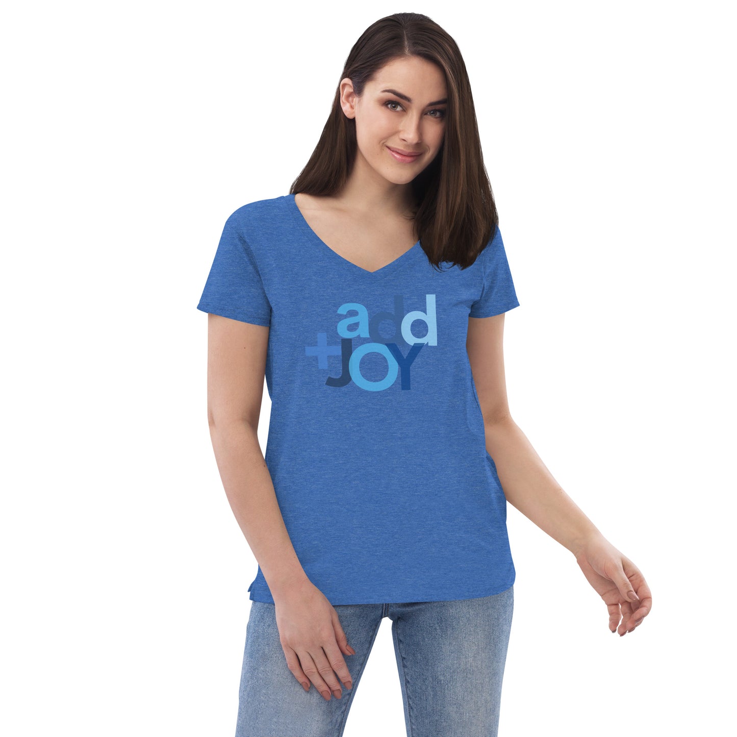 addJOY Women’s recycled v-neck t-shirt