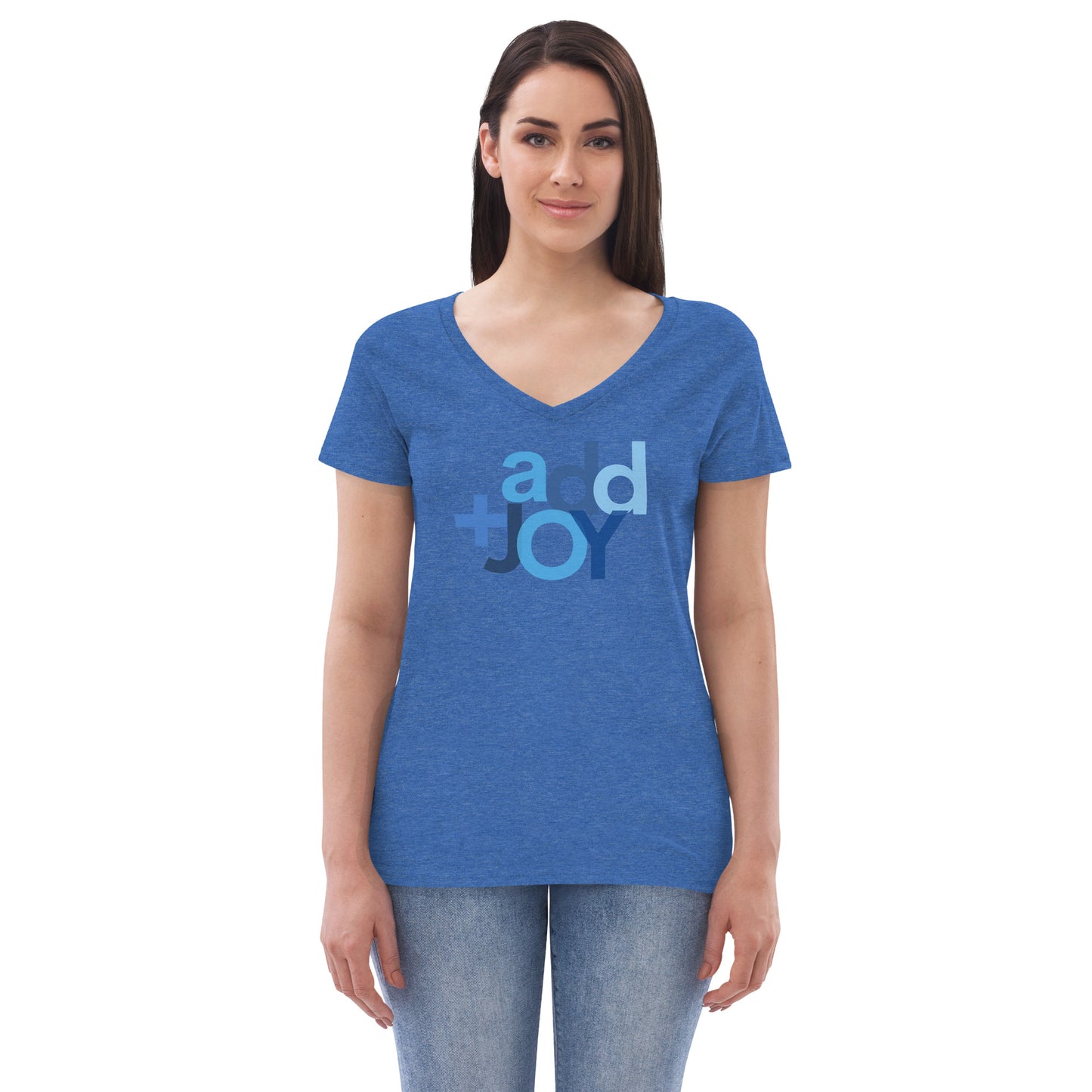 addJOY Women’s recycled v-neck t-shirt