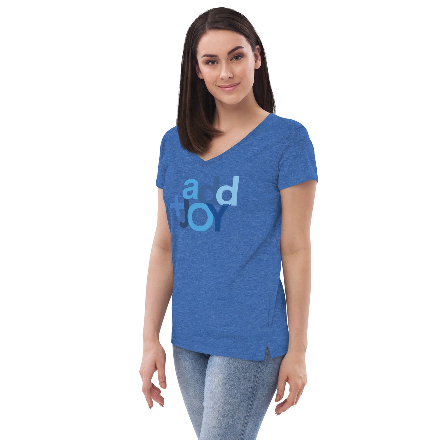 addJOY Women’s recycled v-neck t-shirt