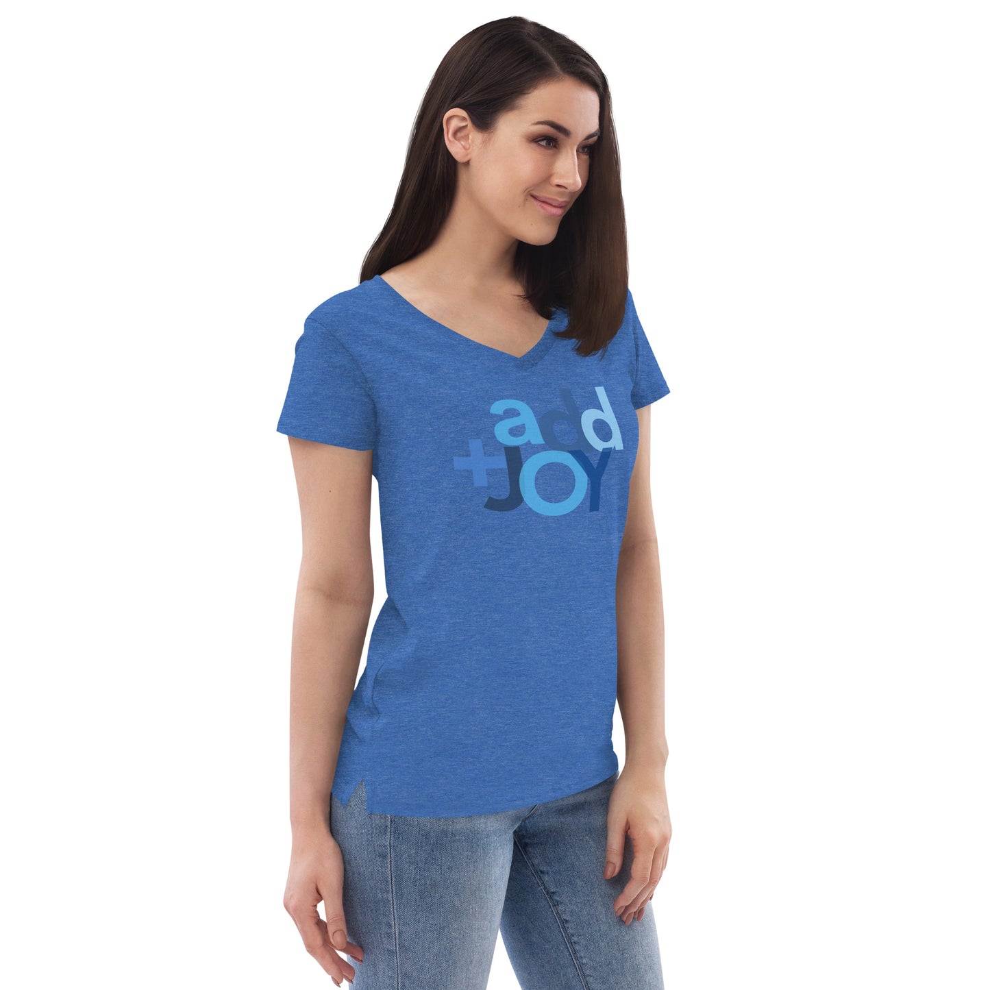 addJOY Women’s recycled v-neck t-shirt