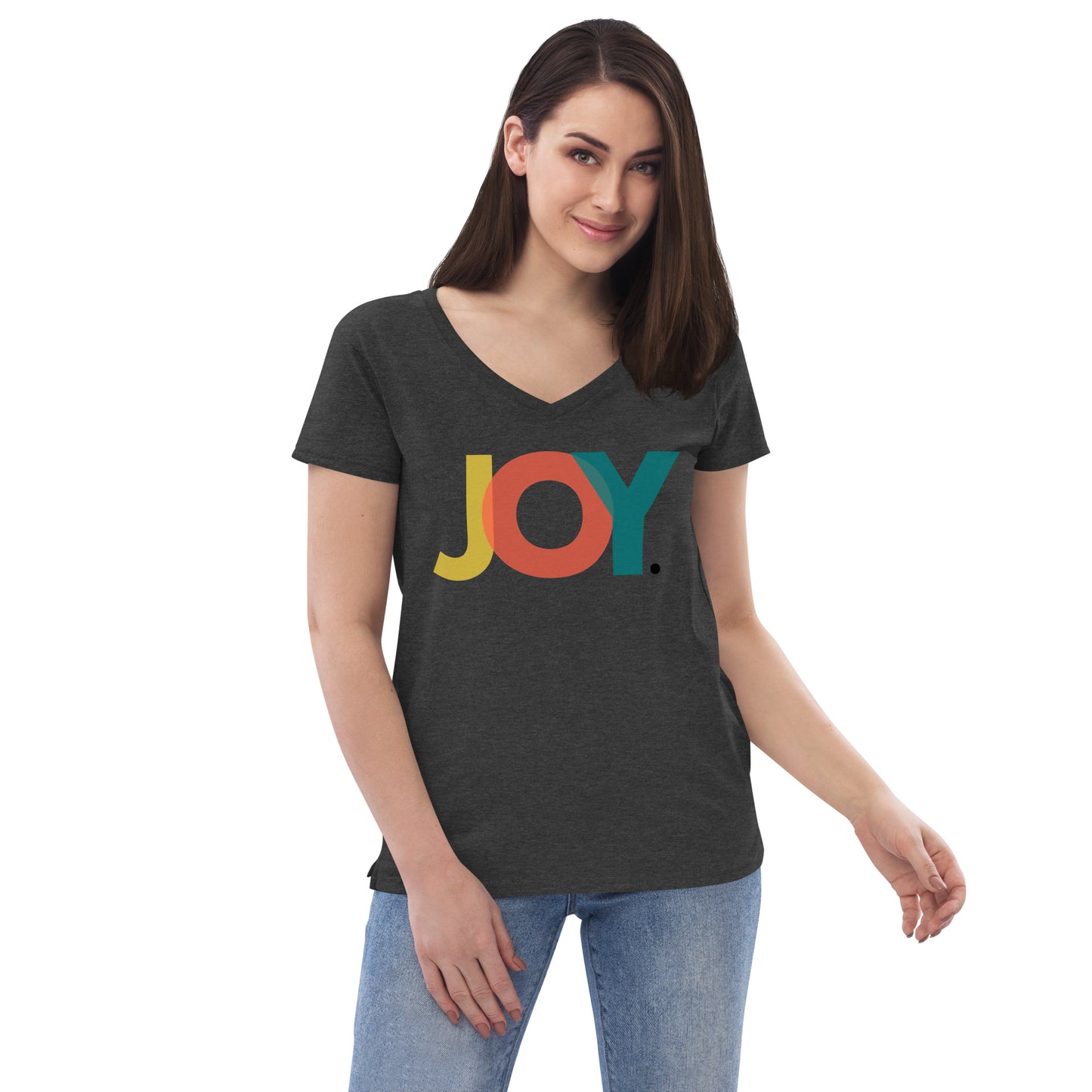 addJOY Women’s recycled v-neck t-shirt