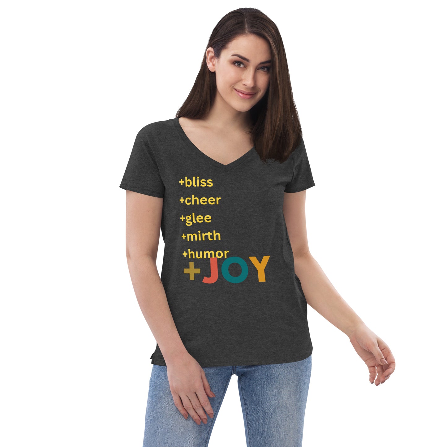 addJOY Women’s recycled v-neck t-shirt