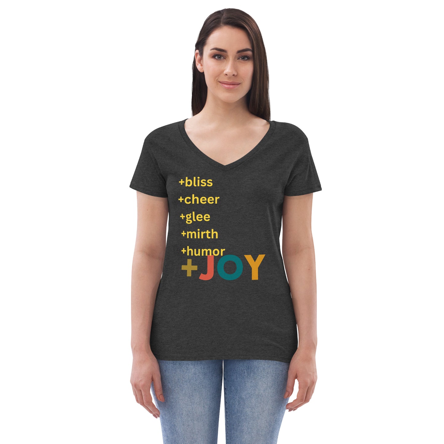 addJOY Women’s recycled v-neck t-shirt