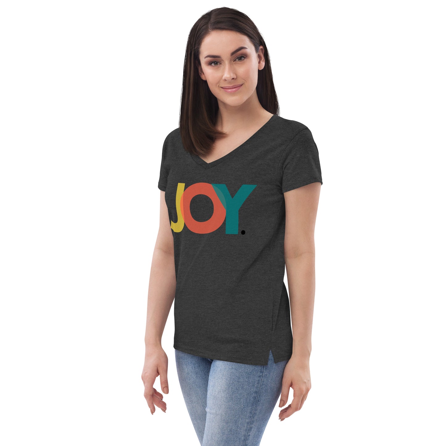 addJOY Women’s recycled v-neck t-shirt