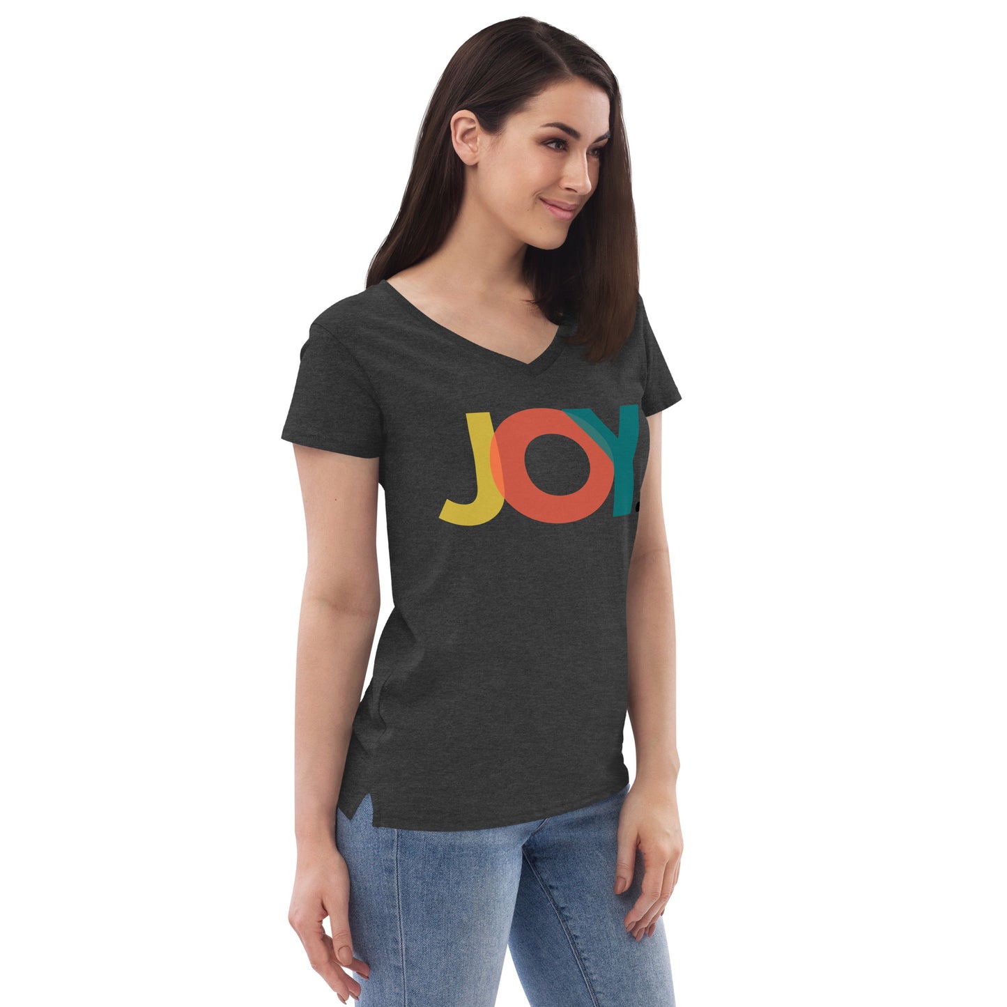 addJOY Women’s recycled v-neck t-shirt