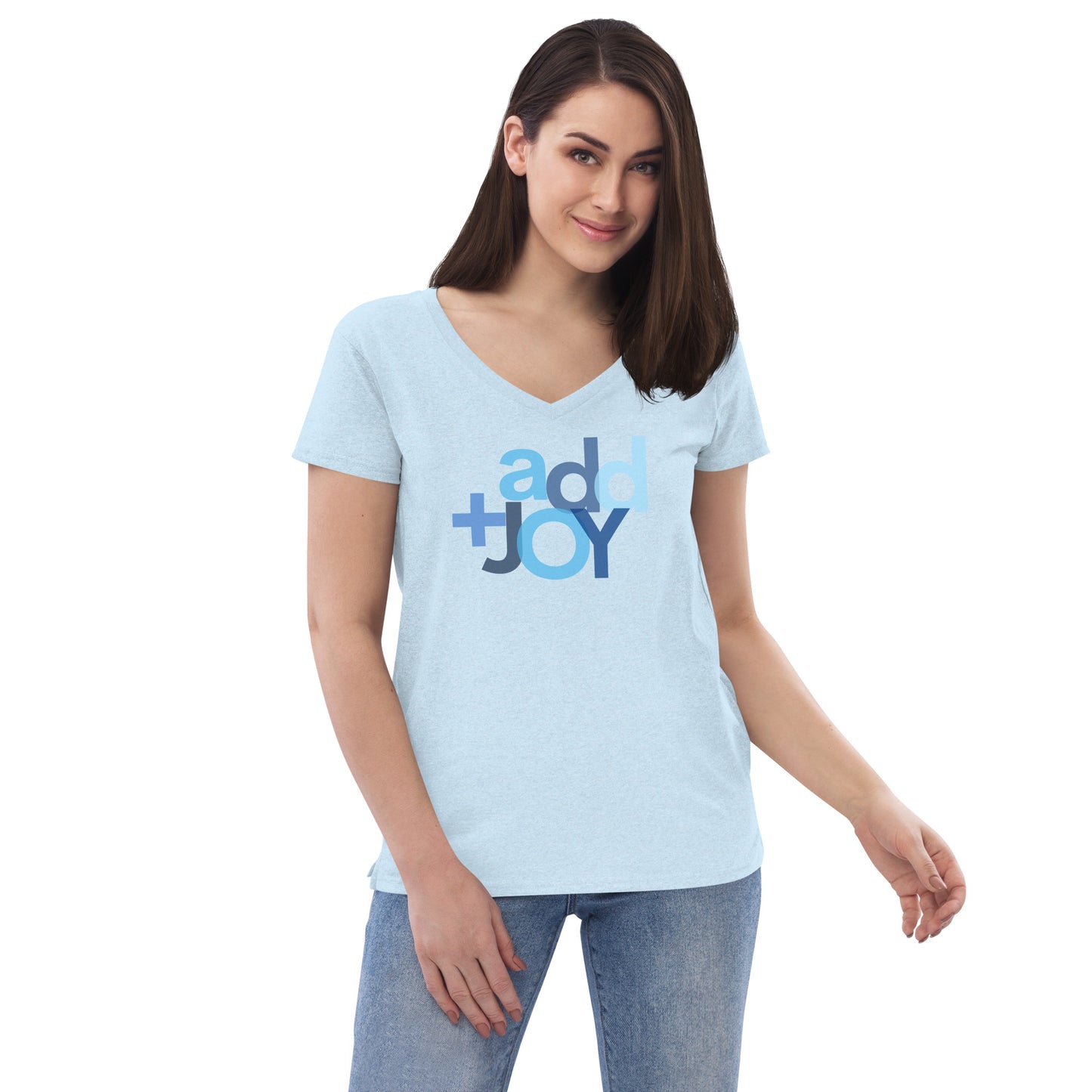 addJOY Women’s recycled v-neck t-shirt