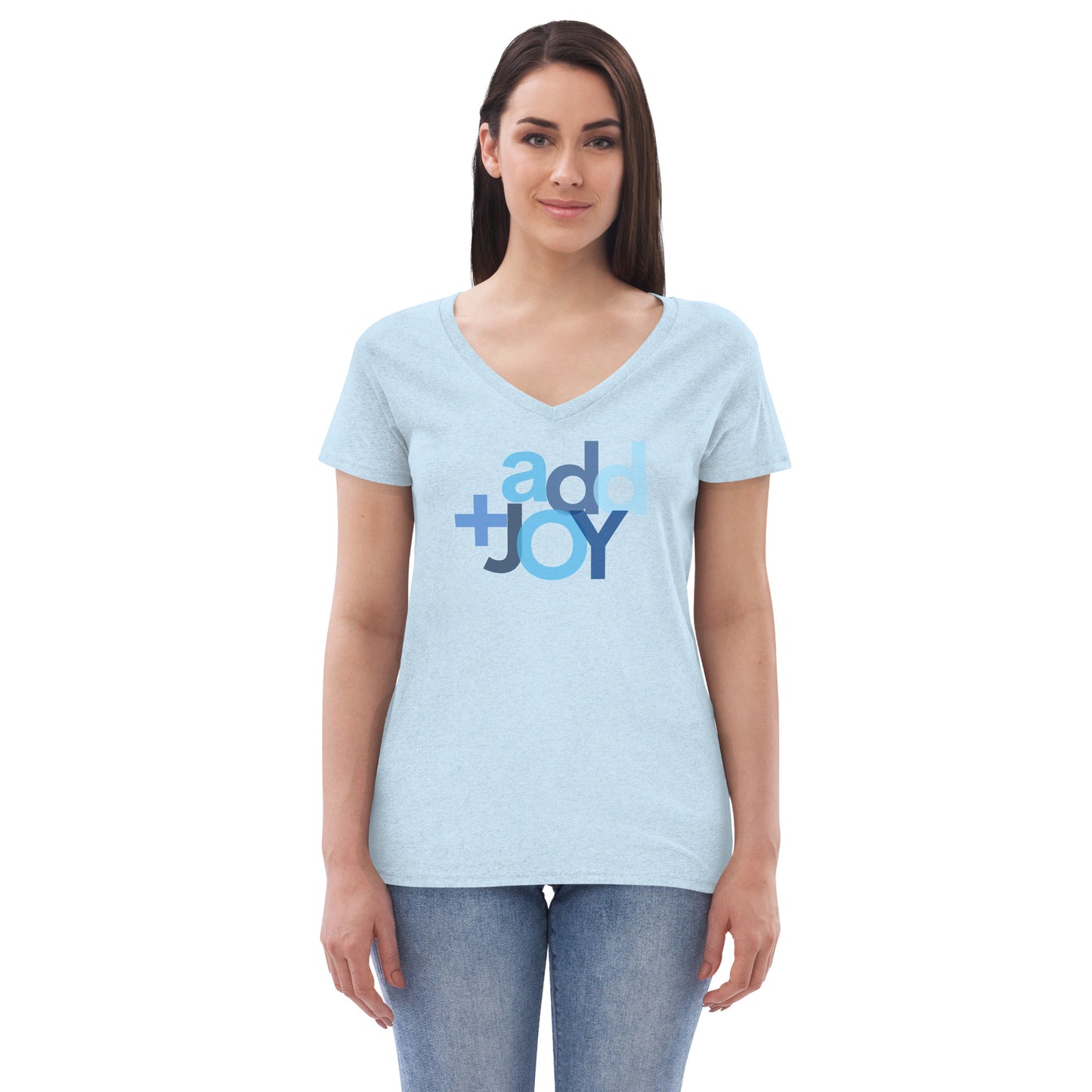 addJOY Women’s recycled v-neck t-shirt