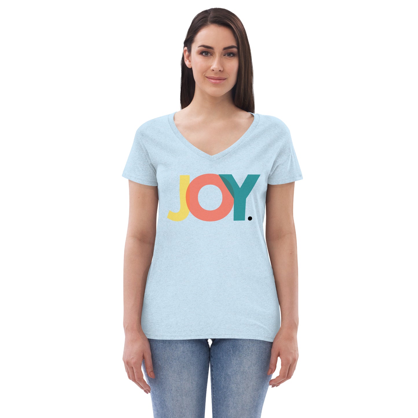 addJOY Women’s recycled v-neck t-shirt