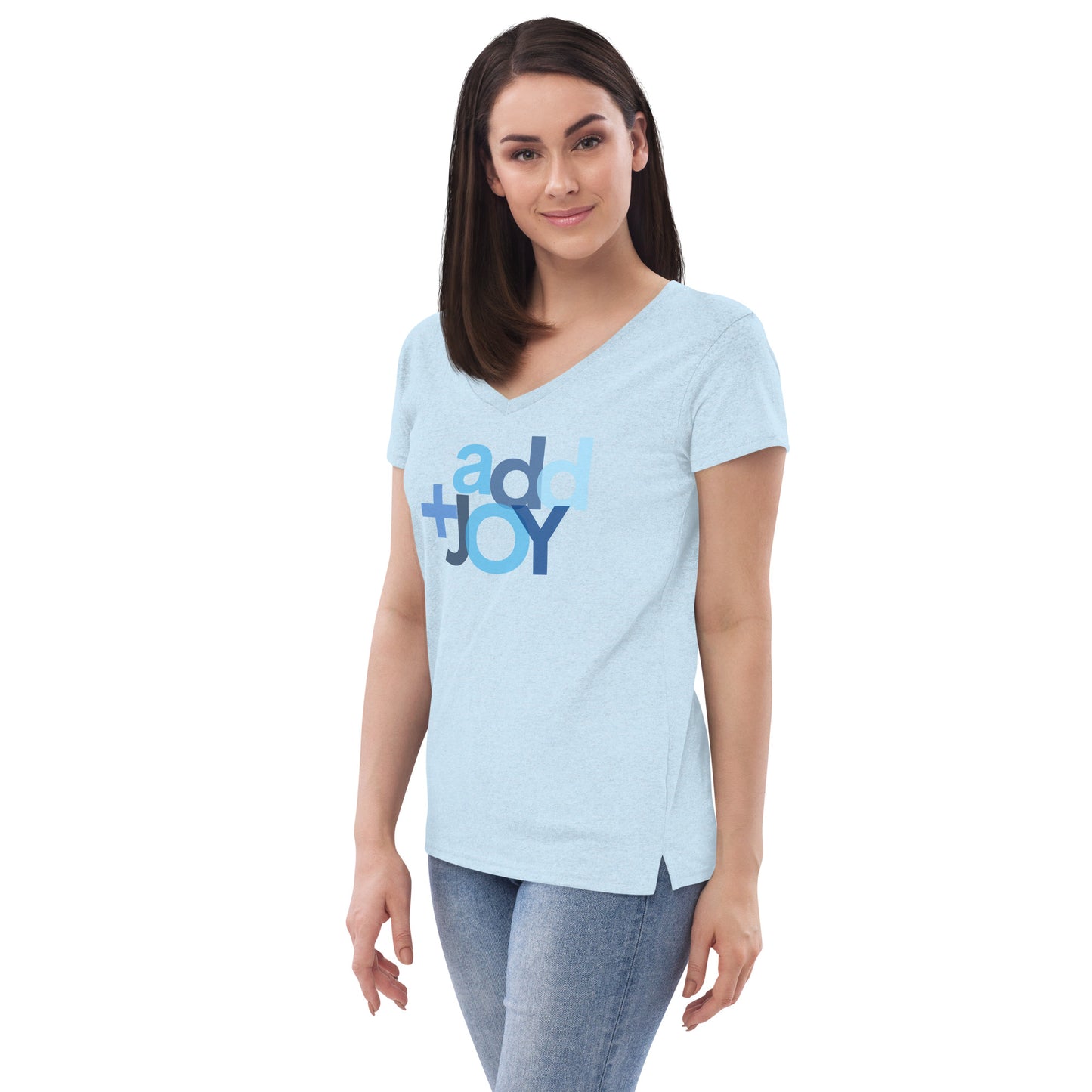 addJOY Women’s recycled v-neck t-shirt