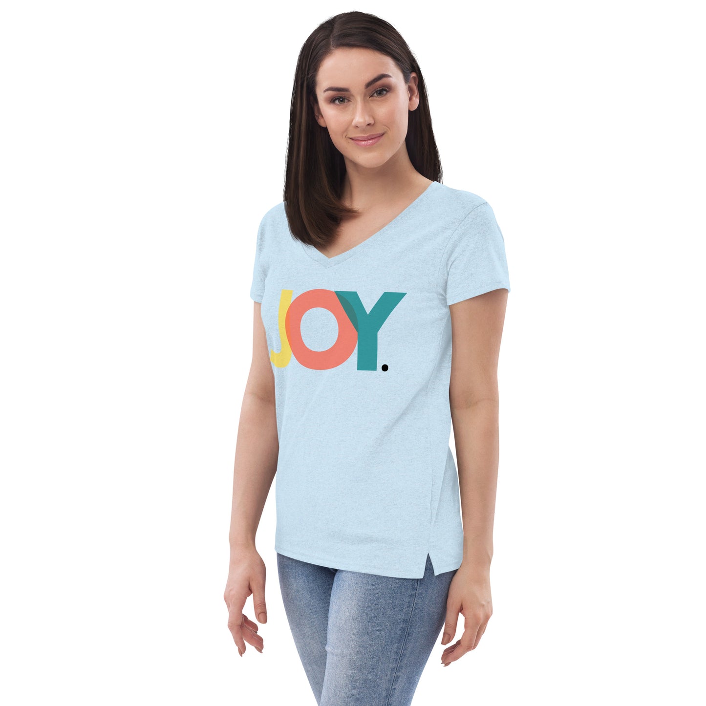 addJOY Women’s recycled v-neck t-shirt