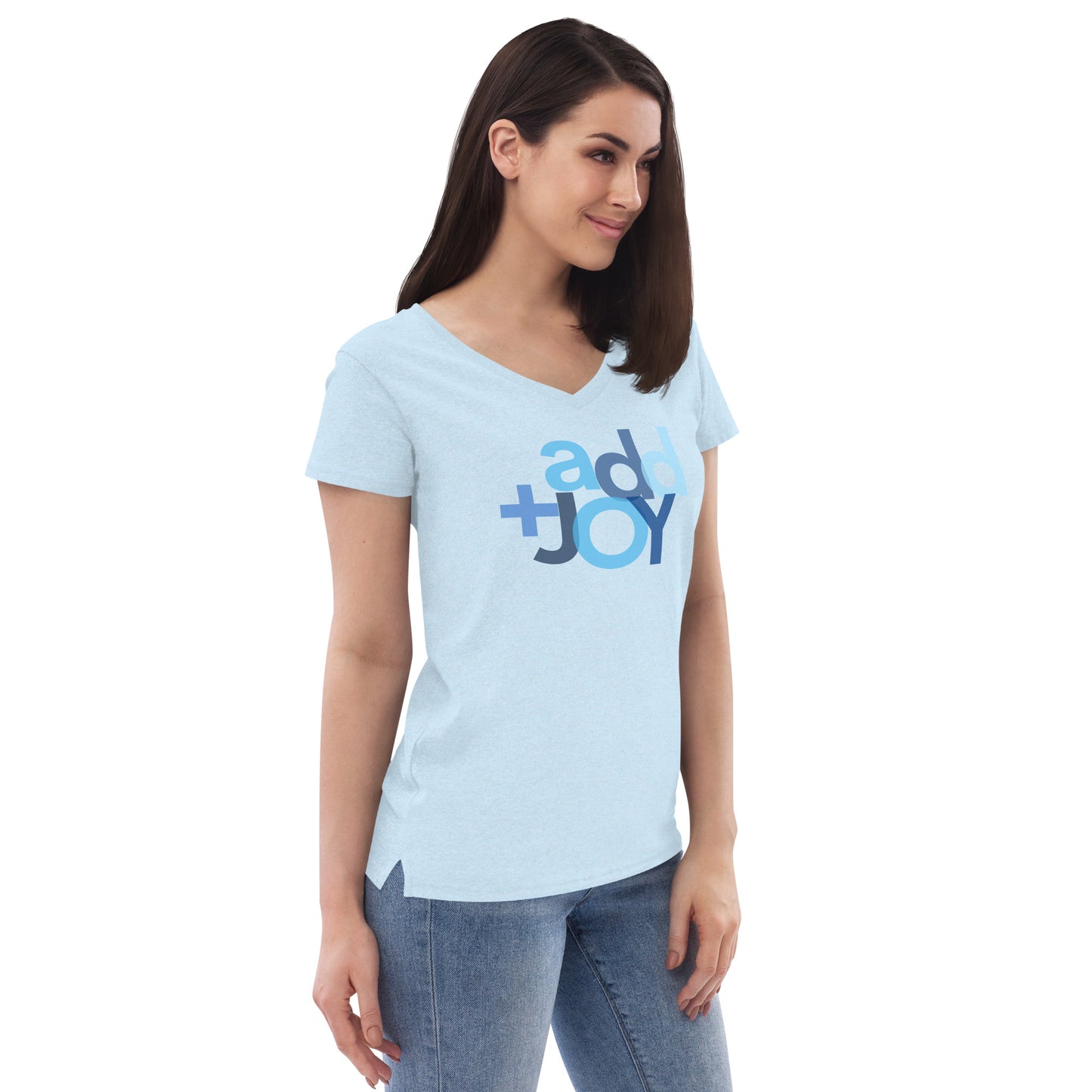 addJOY Women’s recycled v-neck t-shirt