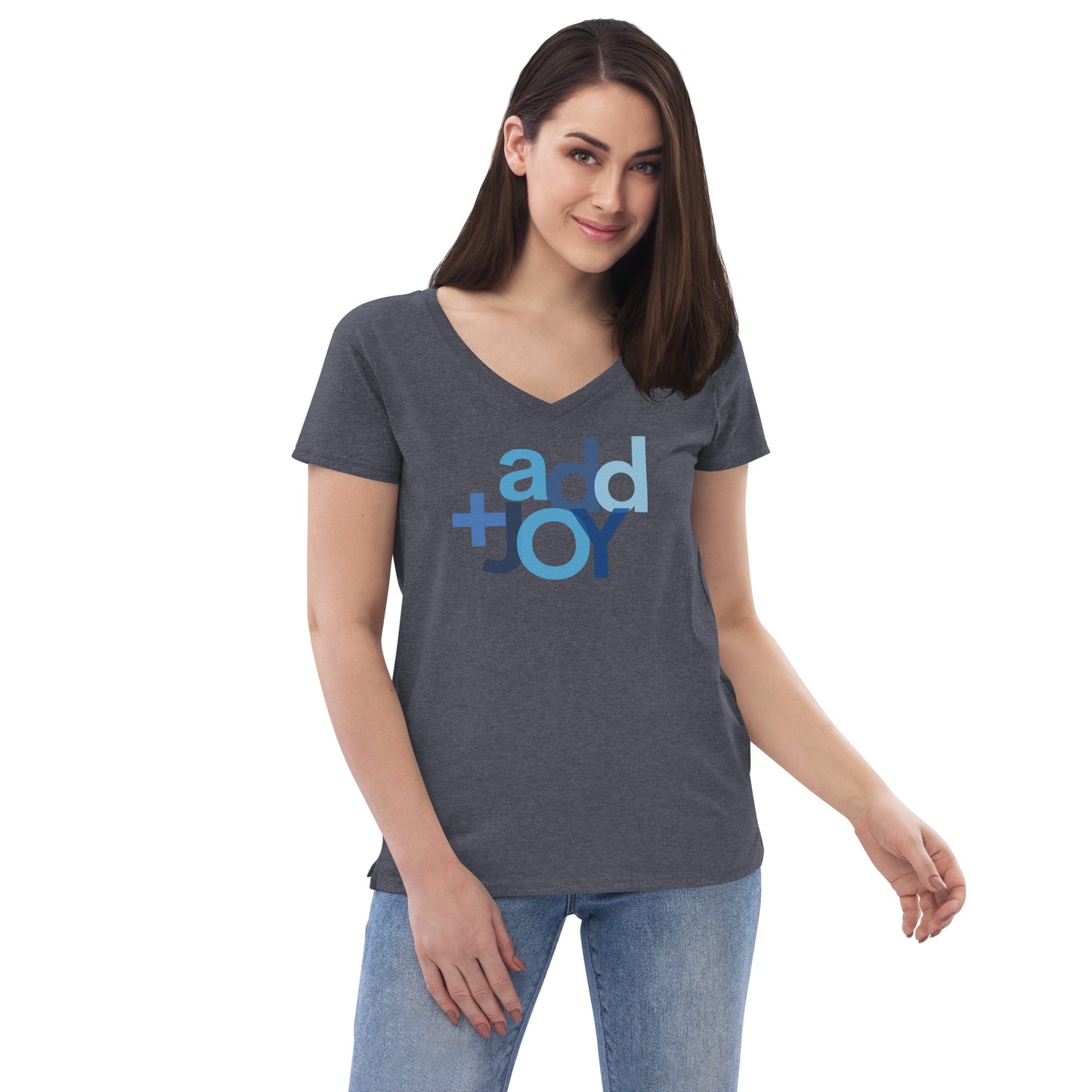 addJOY Women’s recycled v-neck t-shirt