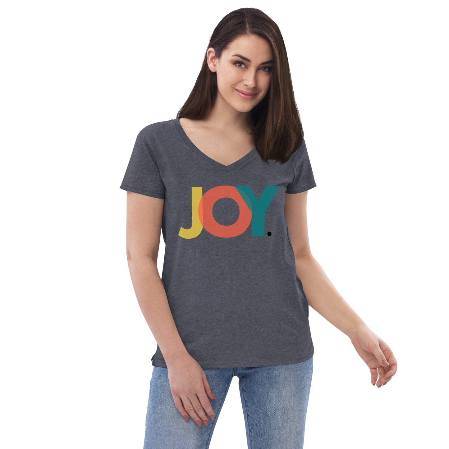 addJOY Women’s recycled v-neck t-shirt