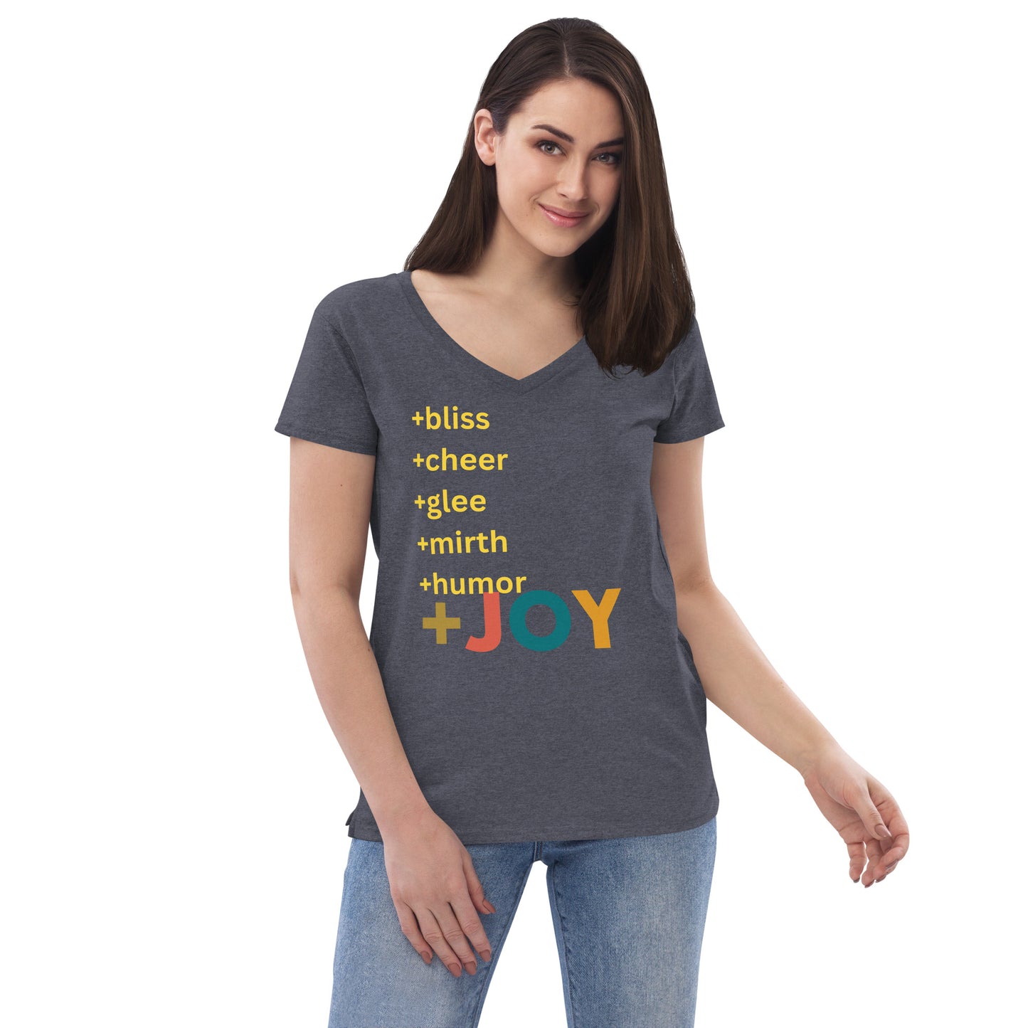 addJOY Women’s recycled v-neck t-shirt