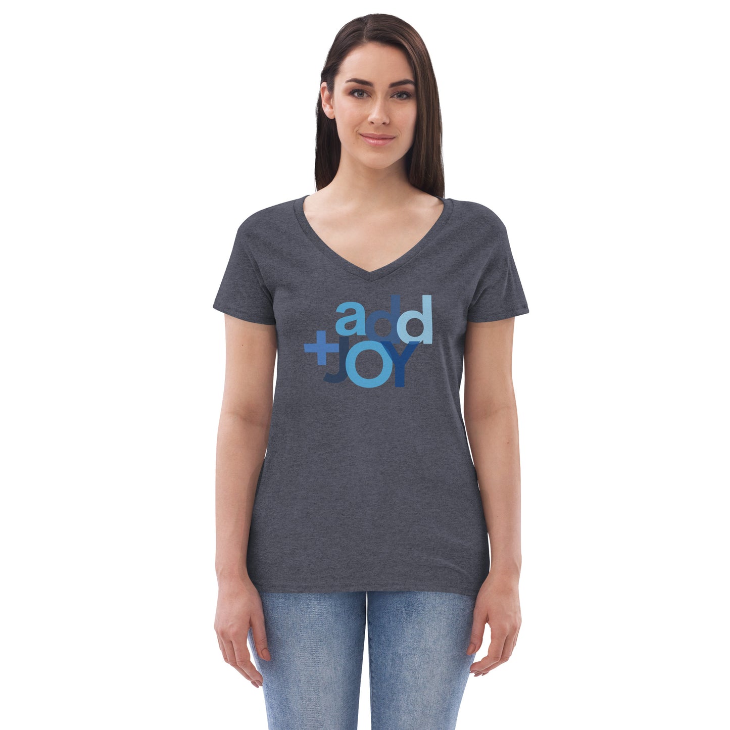 addJOY Women’s recycled v-neck t-shirt