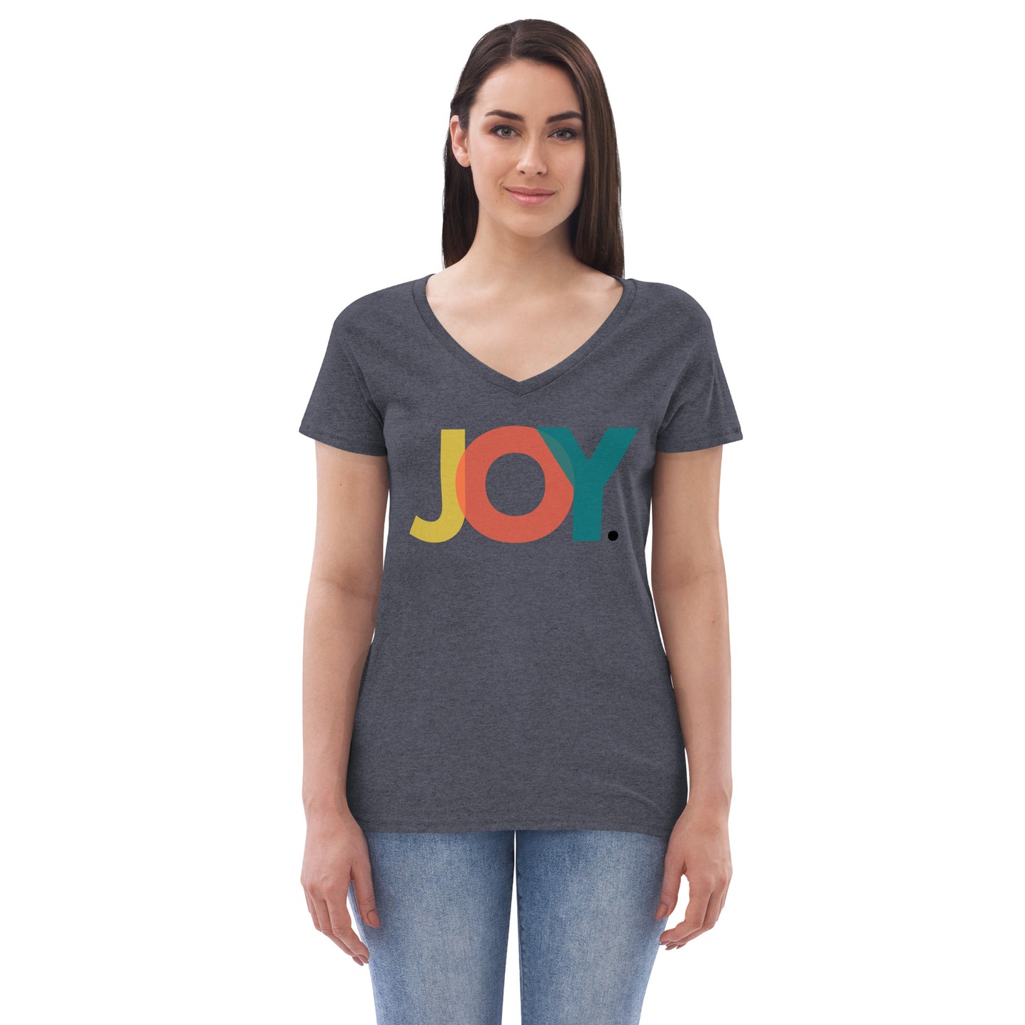 addJOY Women’s recycled v-neck t-shirt