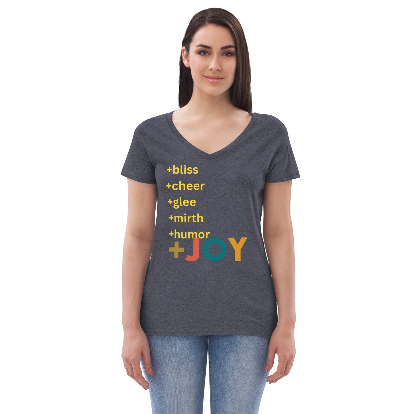 addJOY Women’s recycled v-neck t-shirt