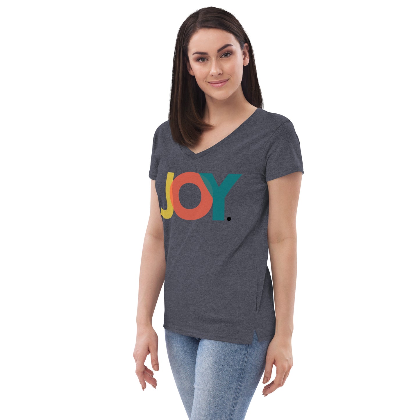 addJOY Women’s recycled v-neck t-shirt