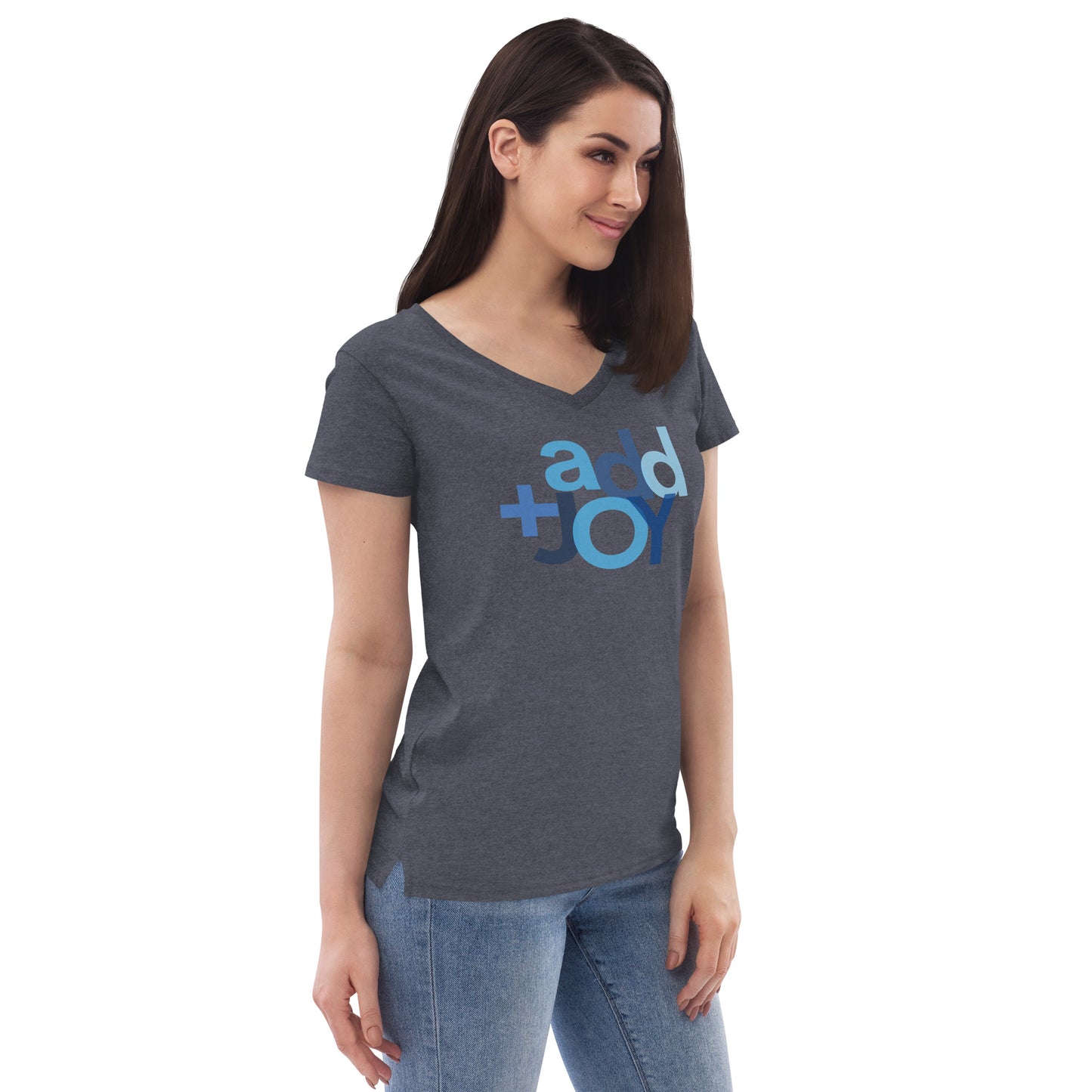 addJOY Women’s recycled v-neck t-shirt