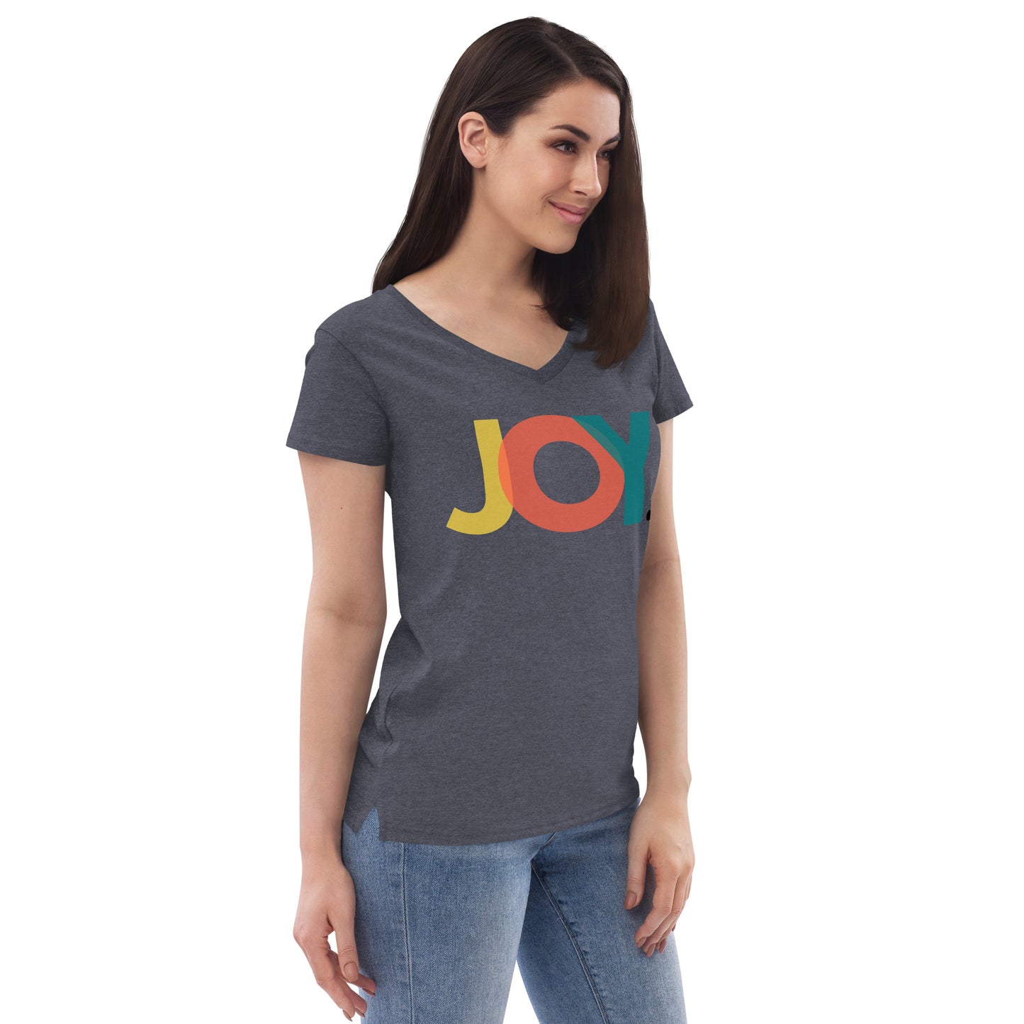 addJOY Women’s recycled v-neck t-shirt