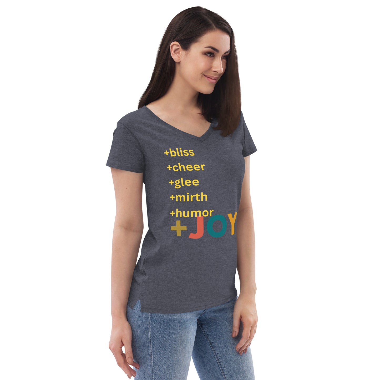 addJOY Women’s recycled v-neck t-shirt