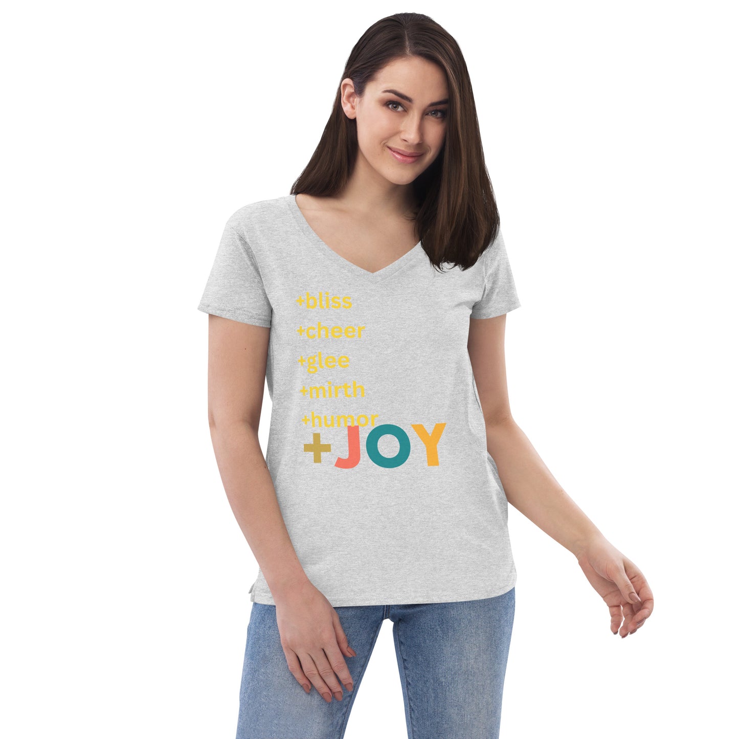 addJOY Women’s recycled v-neck t-shirt