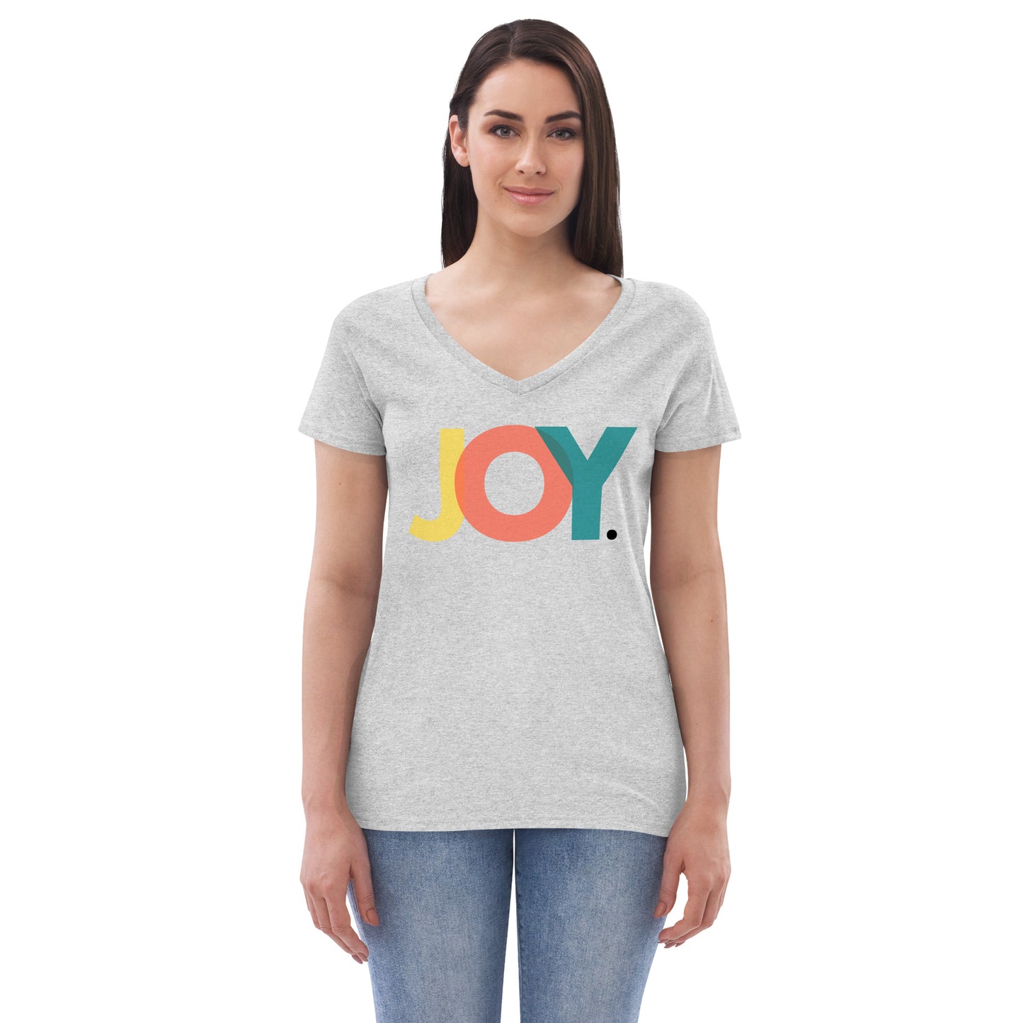 addJOY Women’s recycled v-neck t-shirt