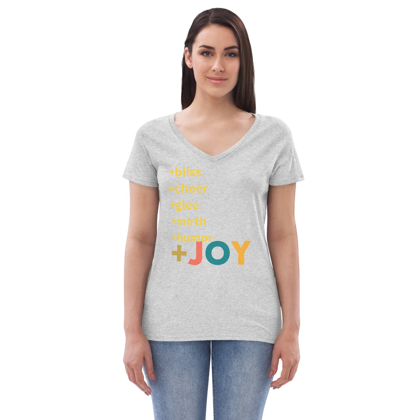 addJOY Women’s recycled v-neck t-shirt