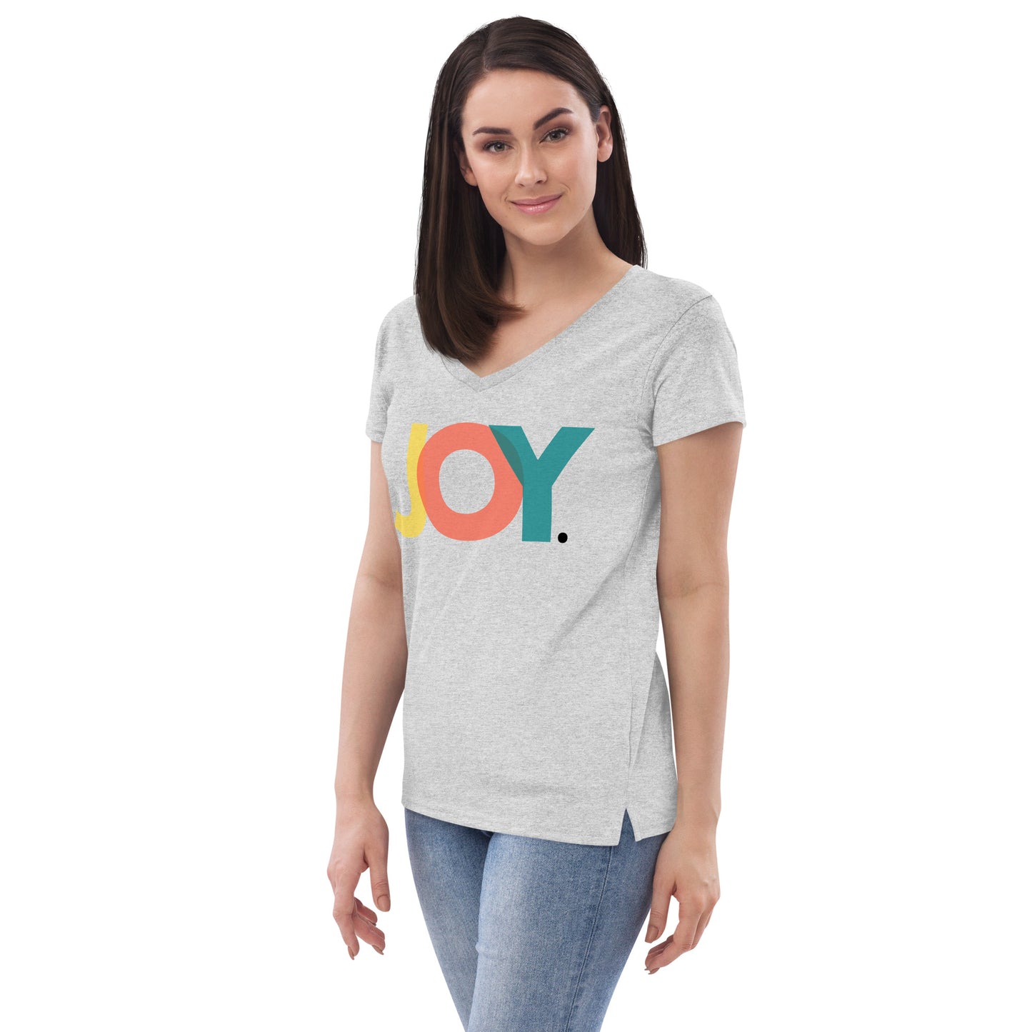 addJOY Women’s recycled v-neck t-shirt