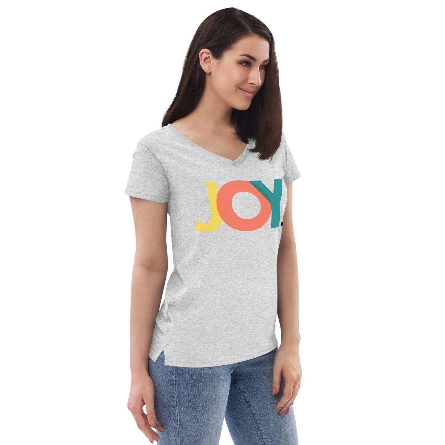 addJOY Women’s recycled v-neck t-shirt